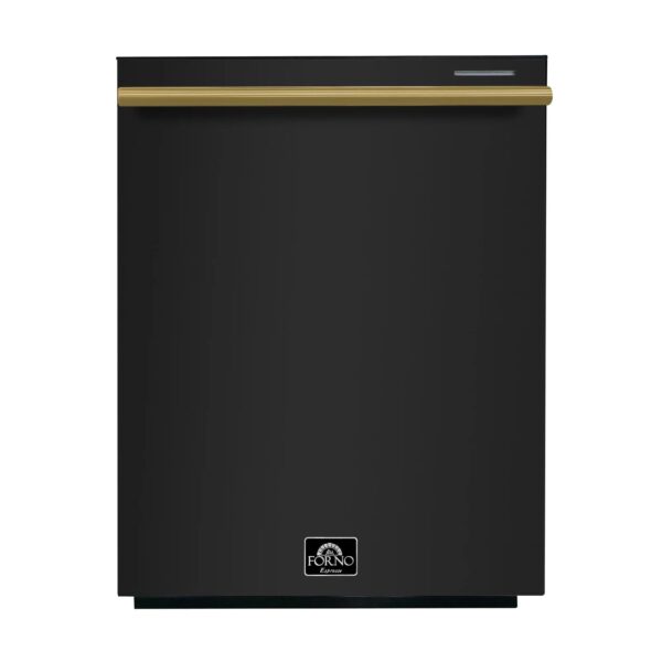 Pookied Espresso 3-Piece Appliance Package - 30-Inch Electric Range, Refrigerator and Dishwasher in Black with Antique Brass Trim - Image 23