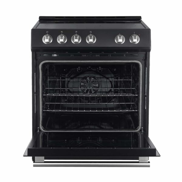 Pookied Espresso 3-Piece Appliance Package - 30-Inch Electric Range, Refrigerator and Dishwasher in Black with Antique Brass Trim - Image 7