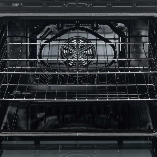 Pookied Espresso 3-Piece Appliance Package - 30-Inch Electric Range, Refrigerator and Dishwasher in Black with Antique Brass Trim - Image 8