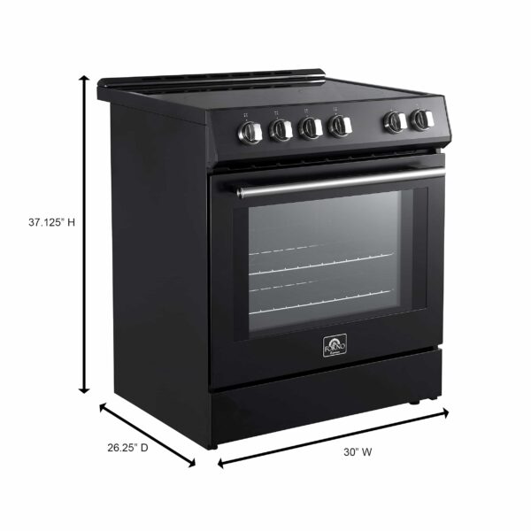 Pookied Espresso 3-Piece Appliance Package - 30-Inch Electric Range, Refrigerator and Dishwasher in Black with Antique Brass Trim - Image 12