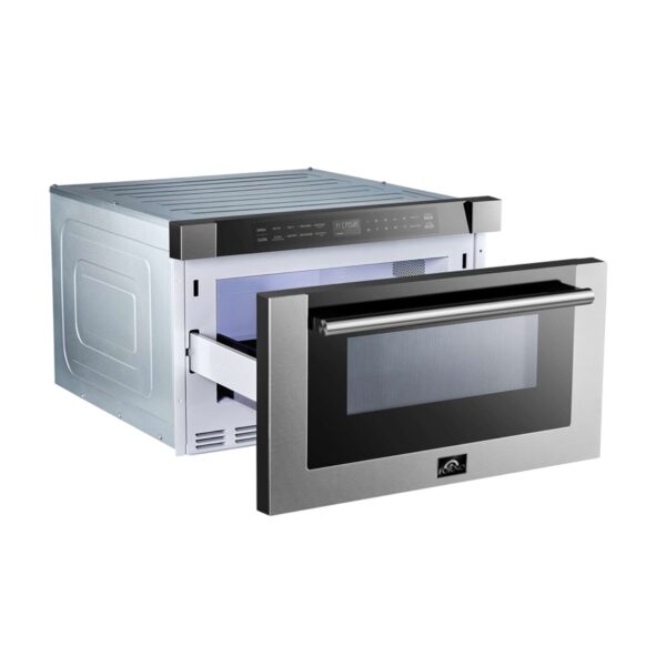 Pookied 24-Inch Microwave Drawer, Stainless Steel, 1.2 cu.ft, 1000 Watts, Built-In, Touch Control LCD Display - Image 3