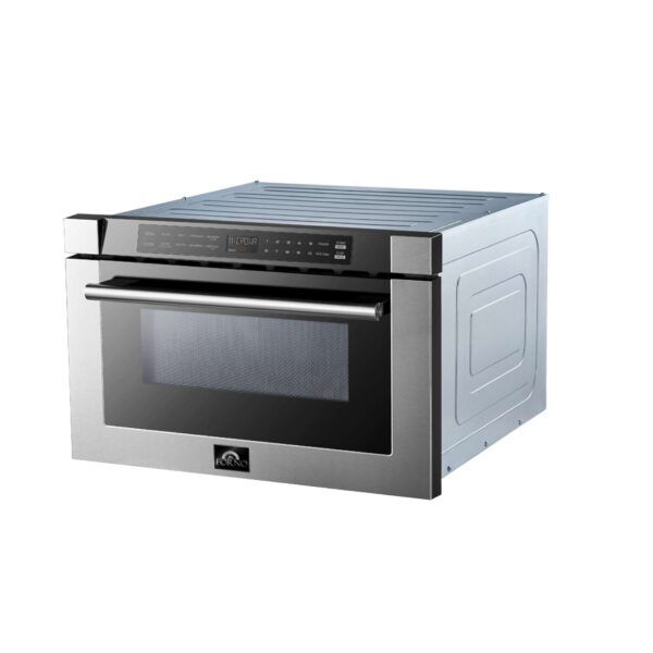 Pookied 24-Inch Microwave Drawer, Stainless Steel, 1.2 cu.ft, 1000 Watts, Built-In, Touch Control LCD Display - Image 2