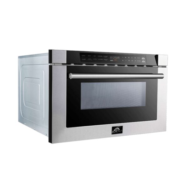 Pookied 24-Inch Microwave Drawer, Stainless Steel, 1.2 cu.ft, 1000 Watts, Built-In, Touch Control LCD Display - Image 4