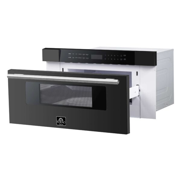 Pookied Capoliveri Espresso 30-Inch Microwave Drawer, Black, 1.2 cu.ft, 1000 Watts, Built-In, Touch Control LCD Display - Image 4