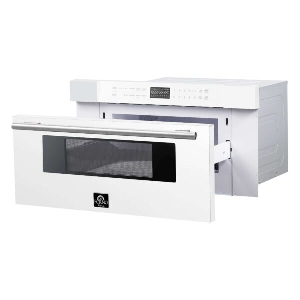 Pookied Capoliveri Espresso 30-Inch Microwave Drawer, White, 1.2 cu.ft, 1000 Watts, Built-In, Touch Control LCD Display, - Image 4