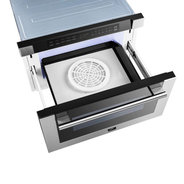 Pookied 24-Inch Microwave Drawer, Stainless Steel, 1.2 cu.ft, 1000 Watts, Built-In, Touch Control LCD Display - Image 6