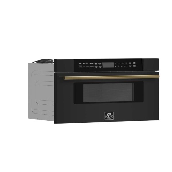 Pookied Capoliveri Espresso 30-Inch Microwave Drawer, Black, 1.2 cu.ft, 1000 Watts, Built-In, Touch Control LCD Display - Image 2