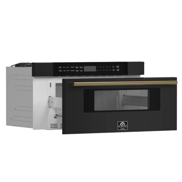 Pookied Capoliveri Espresso 30-Inch Microwave Drawer, Black, 1.2 cu.ft, 1000 Watts, Built-In, Touch Control LCD Display - Image 3