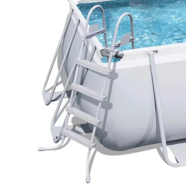 Bestway 18-ft x 9-ft x 48-in Metal Frame Rectangle Above-Ground Pool with Filter Pump,Ground Cloth,Pool Cover and Ladder - Image 2