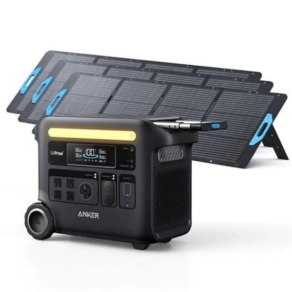 Anker SOLIX F2600 Portable Power Station – 2560W/2400W with 3 200W Solar Panel