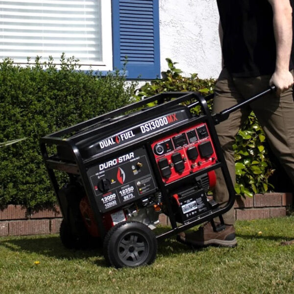 13000-Watt Push Button Start Dual Fuel Gas and Propane Powered Portable Generator with CO Shutdown Sensor 50Amp Outlet - Image 8