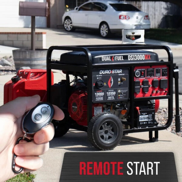 13000-Watt Push Button Start Dual Fuel Gas and Propane Powered Portable Generator with CO Shutdown Sensor 50Amp Outlet - Image 6