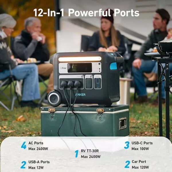 Anker SOLIX F2600 Portable Power Station – 2560W/2400W with 3 200W Solar Panel - Image 7