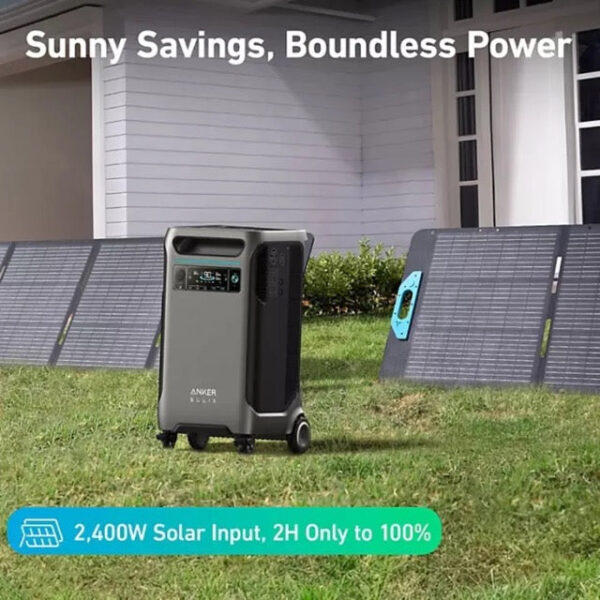 Anker Solix F3800 Portable Power Station with 3 200W solar panels - Image 6