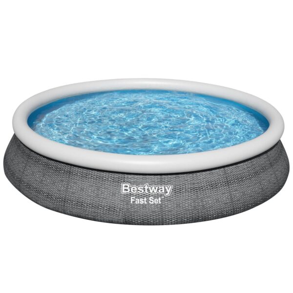Bestway Fast Set 15’x33″ Round Inflatable Outdoor Above Ground Swimming Pool Set - Image 4