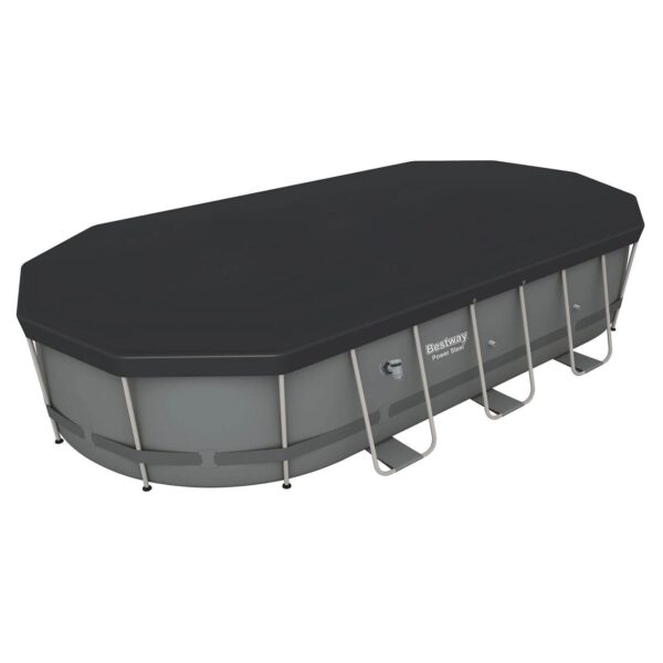 Bestway Power Steel 18′ x 9′ x 48″ Oval Above Ground Outdoor Swimming Pool Set - Image 5