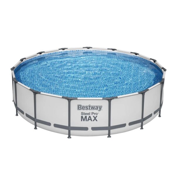 Bestway Steel Pro MAX 15’x42″ Round Above Ground Swimming Pool with Pump & Cover - Image 6
